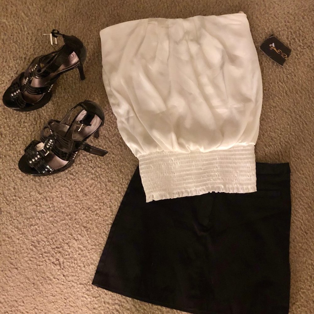 NWT brand new strapless top silky looking.